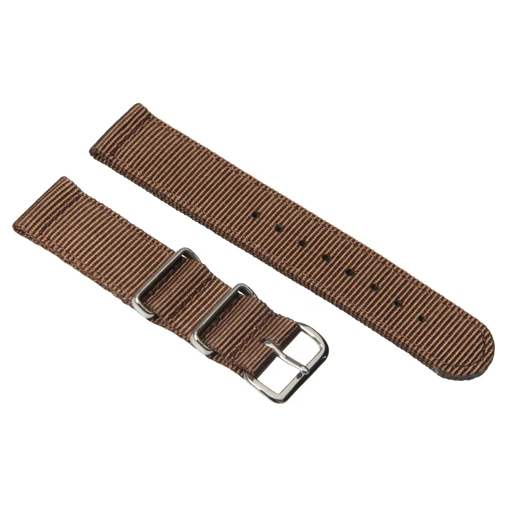 Popular 1.2mm Thick 14/16mm 2 Piece Nylon Watch Strap With Polished 1:3 Hardware For IWC Watch