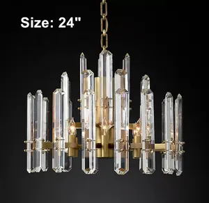 Candelabro LED para comedor, candelabros de cristal Bonnington simples modernos, luz colgante