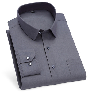 <span class=keywords><strong>Camisas</strong></span> <span class=keywords><strong>de</strong></span> <span class=keywords><strong>vestir</strong></span> <span class=keywords><strong>de</strong></span> sarga <span class=keywords><strong>de</strong></span> alta calidad para hombre 2025, venta al por mayor <span class=keywords><strong>de</strong></span> fábrica, personalizadas con botones, manga larga, lisas, casuales, anti-bolitas - Product Image 5