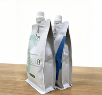 Pochette à bec verseur imprimée sur mesure, à 8 soudures latérales, sac à fond plat autoportant avec bouchon anti-fuite pour l'emballage de jus, de savon liquide et de lotion