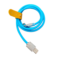 OD6.0 boîtier en zinc TPE souple pliant 180 degrés de rotation PD 3A câble de charge rapide câble USB C