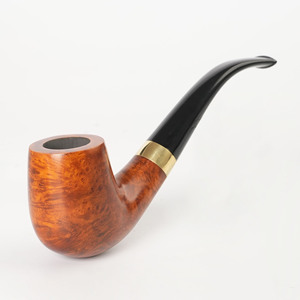 Muxiang Briar Wood Smoking Pipe Bent Type 3mm Smoke Channel Men's Tobacco Pipe - Product Image 3