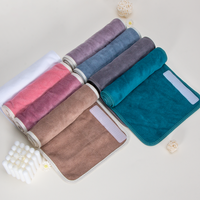 Serviette de tête en microfibre personnalisable avec logo, respirante, séchage rapide, absorbante, écologique, hypoallergénique, antimicrobienne pour SPA et maison