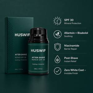 Protector Solar Post-Afeitado de 50 ml <span class=keywords><strong>con</strong></span> FPS 30, Protección Mineral UV, Bálsamo Calmante para Irritaciones por Afeitado para Hombres, Venta al Por Mayor - Product Image 4