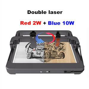 LYBGACNC incisore Laser incisione tutto il materiale doppio Laser teste Laser rosso e blu per metallo carta di vetro di plastica di taglio in pelle - Product Image 3