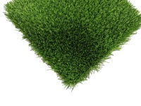 Karpet Rumput Buatan Hanwei Bentuk Gelombang Double PP PE Kualitas Bagus Karpet Rumput Olive 50mm/40mm Tahan Api untuk Sepak Bola