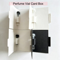 1ml 2ml Clear Amber Brown Glass Perfume Test Tube Vial Custom Print Logo Paper Card Box for Perfume Essential Oil Samples