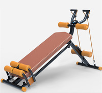 Banc d'exercices pliable d'intérieur pour usage commercial et domestique, avec rouleau de glisse, pour entraînement abdominal et musculation