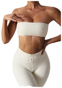 Nuevo Diseño, Logotipo Personalizado, Conjunto Deportivo de Yoga para Mujer, de Nailon y Elastano, Reversible, Impermeable, Top Tubo y Pantalones - Product Image 3