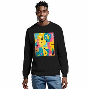 Sweat-shirt ras du cou anti-rides anti-rétrécissement unisexe sérigraphié personnalisé Hip-Hop solide brodé Techniques Made for USA - Product Image 4