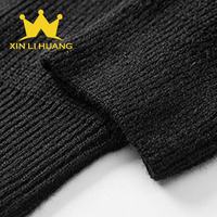 Cardigan en tricot pour homme, couleur unie, col montant, double fermeture éclair, style décontracté américain, coupe ample, pour l'automne