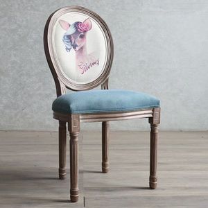 Silla de Comedor Tapizada de <span class=keywords><strong>Diseño</strong></span> Nórdico 2026, Sillón de Tela Suave con Patas de Madera Maciza para Cocina y Sala de Estar - Product Image 6