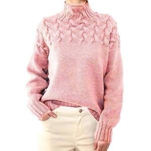 <span class=keywords><strong>Maglione</strong></span> da <span class=keywords><strong>Donna</strong></span> a Collo Alto <span class=keywords><strong>con</strong></span> Maniche Lunghe e Dettagli Intrecciati, Moda Transfrontaliera OEM/ODM - Product Image 3