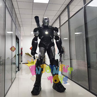 Schwarzes Iron Man Roboter-Kostüm Superpopuläres Erwachsenen-Mecha Rollenspiel-Kostüm Karnevals-Party-Requisiten