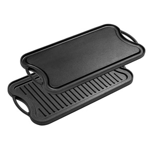 环保型美式铸铁铁板烧烤盘，兼容燃气和电磁炉 - Product Image 1