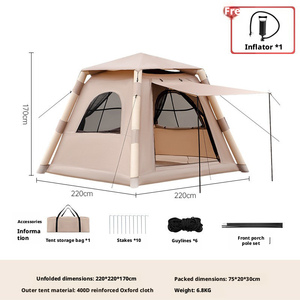 Carpa inflable automática para 3 a 5 personas, plegable y portátil para camping, picnic y acampada en la naturaleza. - Product Image 6