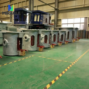 Alta capacidade metal elétrico indução fundição fornalha 10 Ton linha 1000 graus 2000 graus 3000 temperatura - Product Image 5