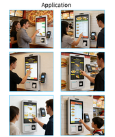 Kiosque intelligent mural pour la restauration rapide, écran tactile, machine de paiement murale, kiosque de commande et de paiement automatique