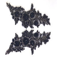 Colliers en cristal à 12 facettes à coudre, motif perlé brillant, appliques en strass pour accessoires de robes de mariée - Vente en gros