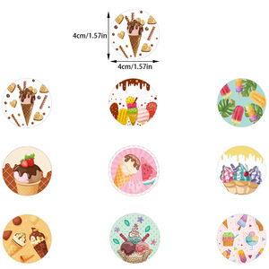 Vaisselle et décorations de fête d'été Etiquette de crème glacée Accessoires de décoration Autocollants pour la scène et les fournitures - Product Image 6
