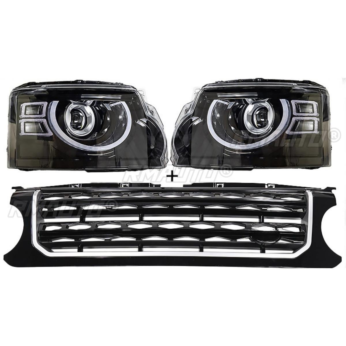 Grille argentée à barre entièrement noire