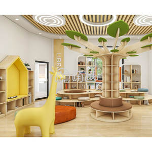 Moetry étagère en forme d'arbre personnalisée pour enfants ensemble <span class=keywords><strong>de</strong></span> meubles <span class=keywords><strong>de</strong></span> bibliothèque en bois pour garderie préscolaire Montessori - Product Image 5