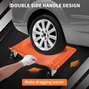 Plateau de déplacement universel en acier <span class=keywords><strong>pour</strong></span> voitures et remorques avec 4 roulettes, 1 pièce, outils de réparation automobile, cric mécanique - Product Image 4