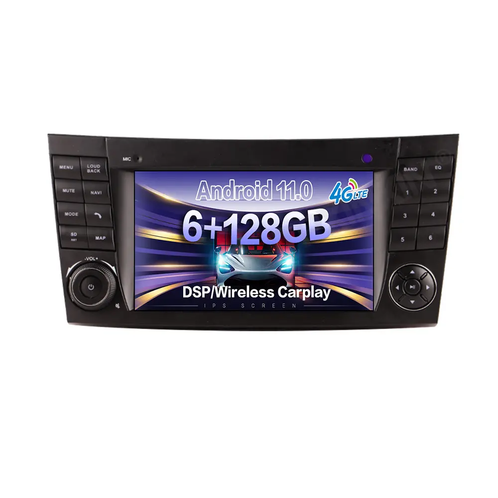 Autoradio Android 11.0, Navigation GPS, type Tesla, écran Vertical, lecteur multimédia, enregistreur cassette, pour voiture Benz E W211, CLS, W219