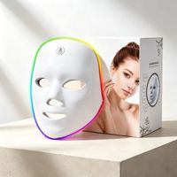 Masker Wajah LED Profesional 7 Warna Nirkabel Anti Penuaan Perawatan Jerawat Peremajaan Kulit Masker LED