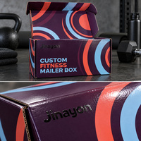 Kotak Pengiriman Bergelombang Custom Glossy Fitness Mailer Box untuk Kemasan Aksesoris Olahraga
