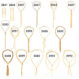 时尚几何镀金嘻哈风蛇骨蛇链长编织衣领项链女饰品 - Product Image 3