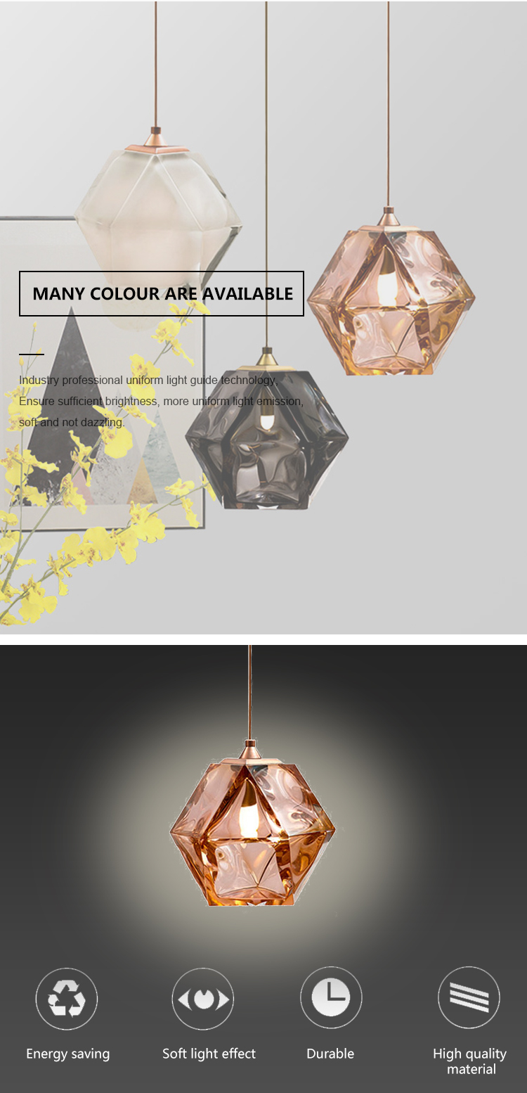 New Design Indoor Study Room Dining Room Decoration G9 Glass Pendant Light