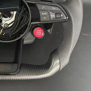 <span class=keywords><strong>พวงมาลัย</strong></span>หนังคาร์บอนแบบเจาะรูครึ่งวง รุ่น R8 Start Button สำหรับรถยนต์ออดี้ A3 A4 A5 A6 C7 C8 Q3 Q5 Q7 4L SQ5 SQ8 TTRS - Product Image 4