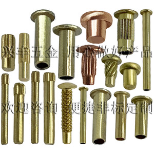 Rivets en laiton semi-creux 0,8-6,5 mm moletés nickelés, chromés, zingués, personnalisés pour usage industriel - Product Image 2