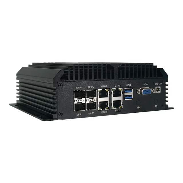 BKHD NEW Mini PC Atom C3958 16core Onboard 4x Intel 2.5G Lan 4x 10G SFP+ Fanless Console/ VGA Mini Server/ Router for PF