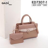 Nouveau Sac à Main QAZA 2026 de Luxe Grande Capacité Texture Tressée Femme 2-en-1 Sac Fourre-tout Durable en Cuir PU Multi-compartiments