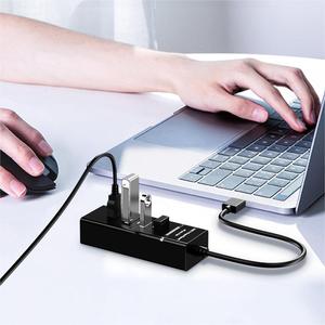 X824 Tốc Độ Cao 0.3M 4-Port <span class=keywords><strong>USB</strong></span> 3.0 Đa Hub <span class=keywords><strong>Splitter</strong></span> Mở Rộng Tương Thích Máy In IOS Bộ Chuyển Đổi Máy Tính <span class=keywords><strong>USB</strong></span> Hub Cho Máy Tính Để Bàn PC - Product Image 3