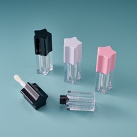 Tubes à lèvres en plastique de 6 ml avec bouchon à vis, transparents, grand pinceau, impression UV/offset, diamètre 19 mm, conception de logo personnalisée pour cosmétiques et soins de la peau