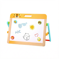 Chevalet pliable en bois UCI, tableau d'apprentissage effaçable double face magnétique pour enfants, jouet de dessin artistique pour enfants