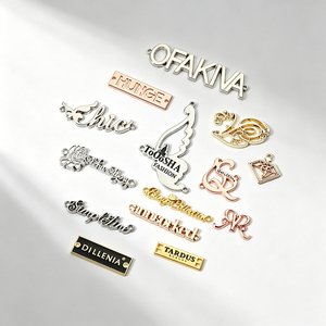 Etiquetas de Metal Personalizadas con Logotipo Cosido, Etiquetas de Metal con Nombre de Marca Privada para Ropa y Bolsos de Cuero - Product Image 3