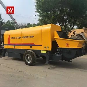 Diesel Engine Trailer Concrete Pump 50m3 H Electric Mini Concrete Pump Machine/Mini Concrete Pump/Small Concrete Pump For Sale