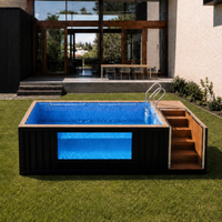 Piscine hors sol Addotron pour toute la famille, avec structure en PVC robuste, pour une utilisation toute l'année en extérieur, de 20 à 40 pieds