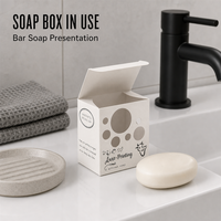 Boîte de savon artisanal compatible Braille, emballage en papier accessible pour savon fait main