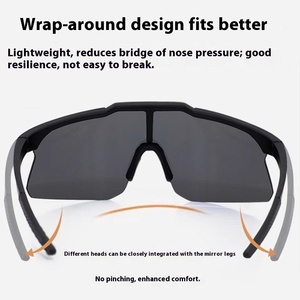 Cycling <b>Glasses</b> Men Full Rim <b>Polycarbonate</b> Lens UV Protection Anti Slip Outdoor Sports Sunglasses PC goggles Reflective - Product Image 5