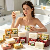 Natuurlijke Franse Gevlochten Fruitzeep Reep 250g Langdurige Bloemige Parfumgeur Cadeauset Hydraterende Schuim OEM ODM