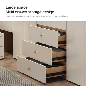 Tủ đựng đồ cửa mở hiện đại Thiết kế mới nhất Tủ văn phòng Tủ quần áo phòng ngủ Nội thất Tủ quần áo Tủ quần áo đặt làm riêng - Product Image 5