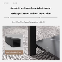 Table basse Dareko moderne en bois noir avec structure en acier pour salon, appartement ou petite maison