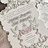 Cartes de vœux personnalisées haut de gamme avec impression numérique, impression UV sur papier cartonné, finition gaufrée, logo personnalisé, estampage or