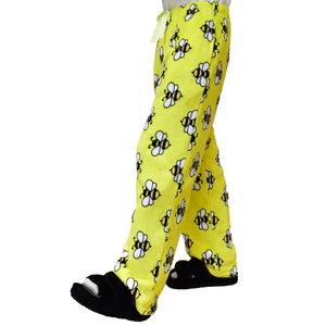 Nuovo Design all'ingrosso in <span class=keywords><strong>pile</strong></span> stampato da uomo con stampa a forma di ape con Logo personalizzato per bambini e ragazze pantaloni morbidi in flanella - Product Image 1