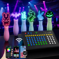 Bâton lumineux LED en acrylique plastique personnalisé, 15 couleurs, contrôle DMX512 par application, changement de couleur, impression de logo sur la poignée, portable, OEM